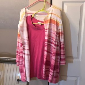 Cardigan and vest combo. 2x